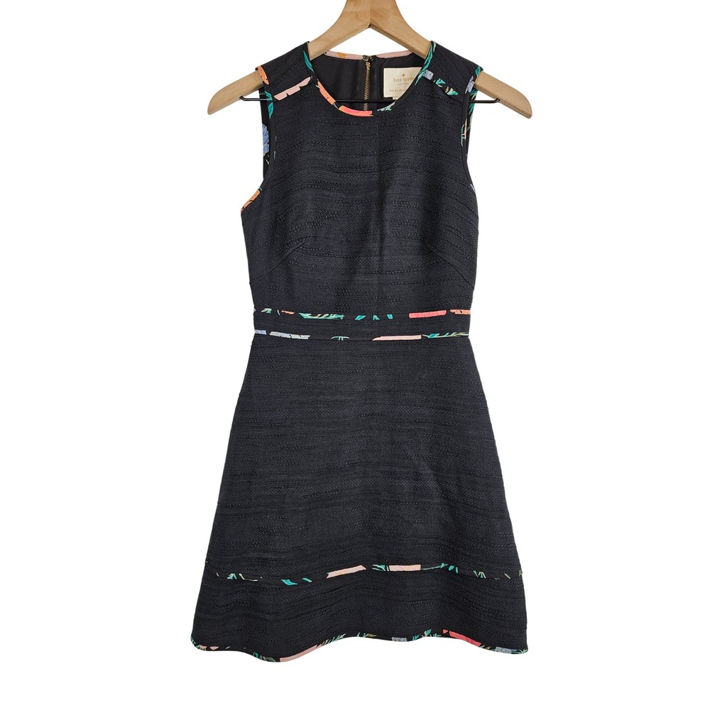 Kate Spade Blossom‎ Trim Tweed Dress, size 00